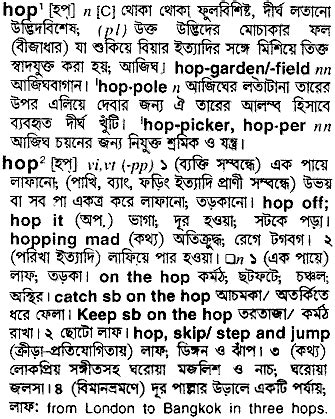 hopping meaning in bengali